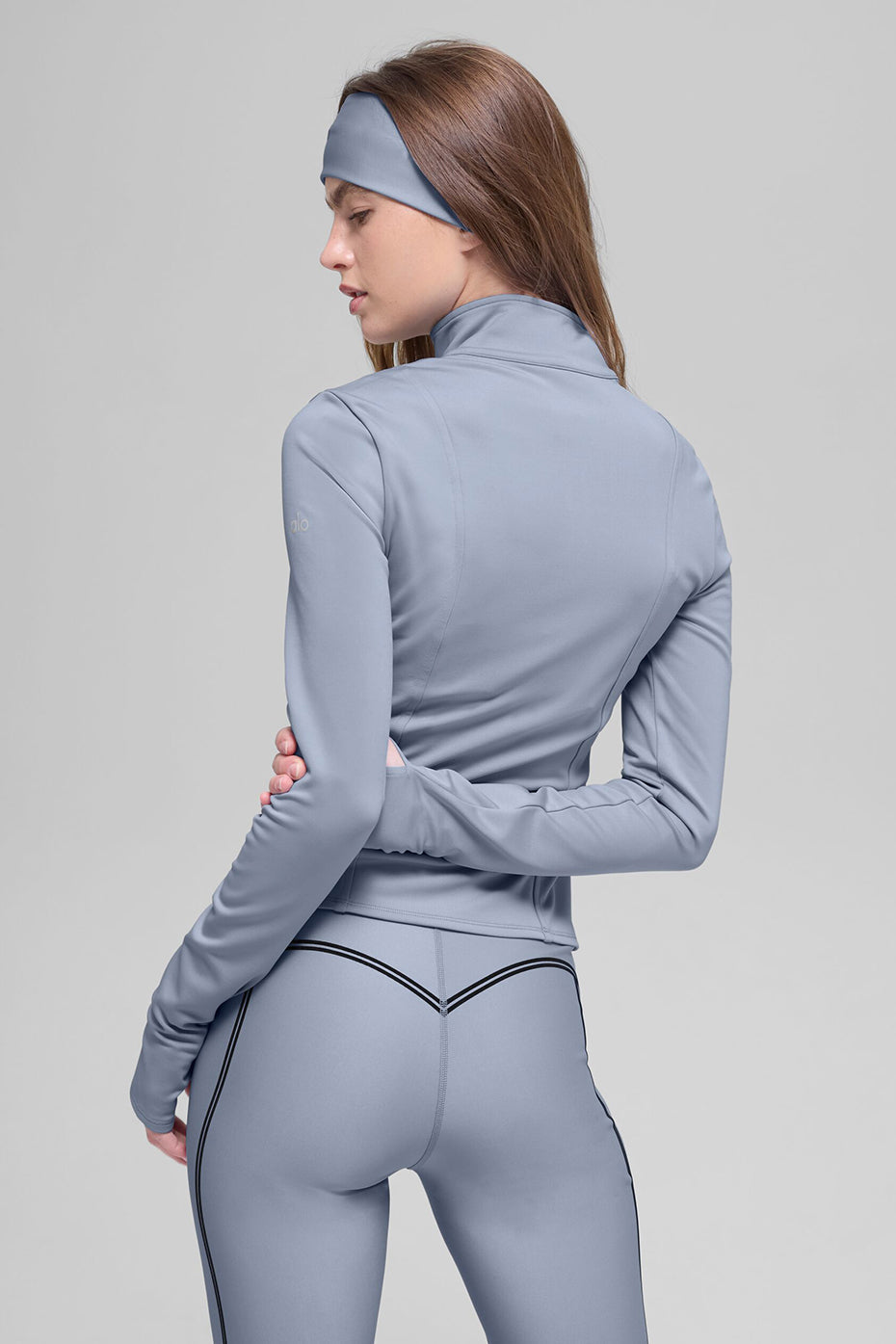 Alo Yoga Airlift Winter Warm Radiant Full-Zip Jacket - Winter Frost