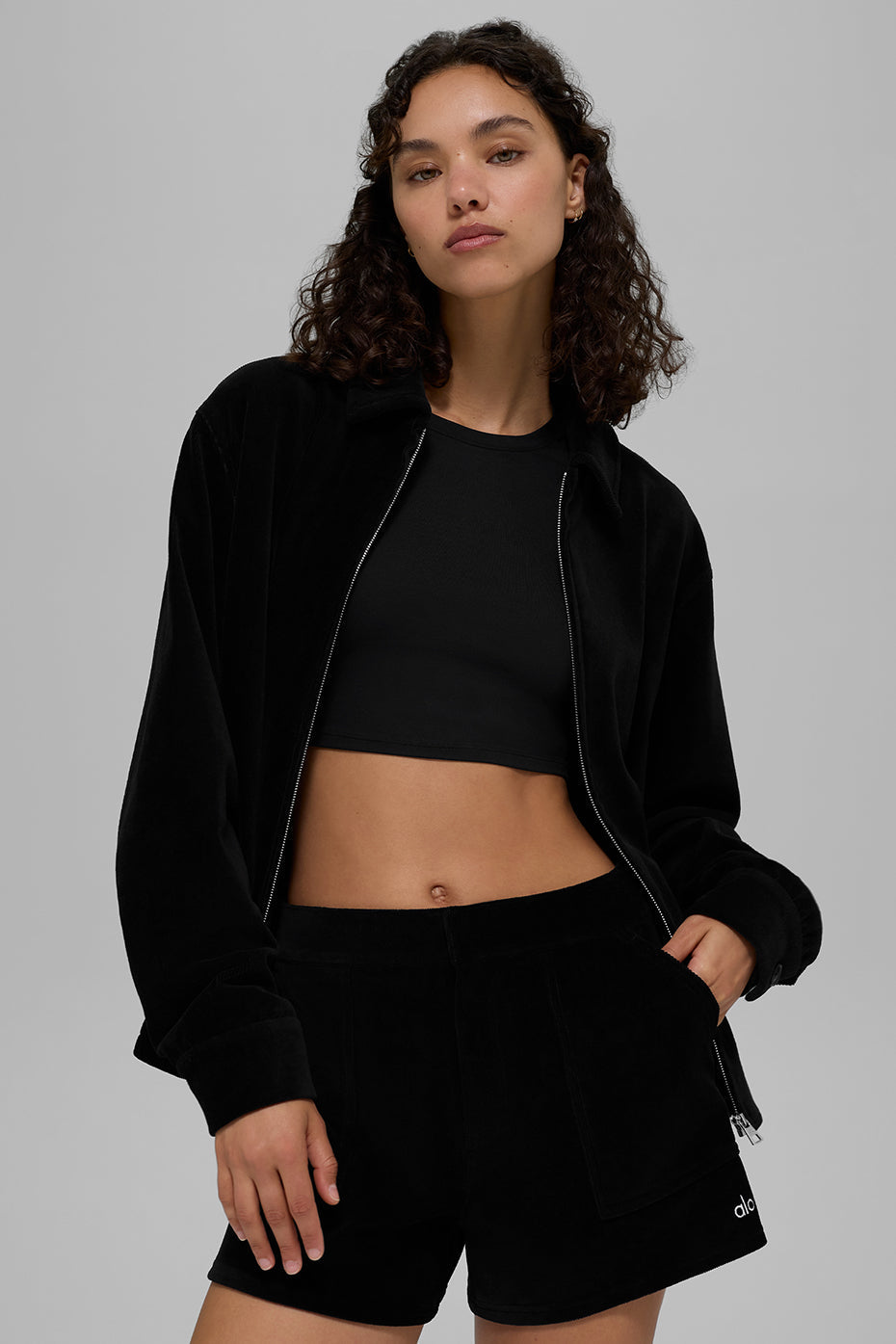 Alo Yoga Micro Corduroy On Duty Jacket - Black