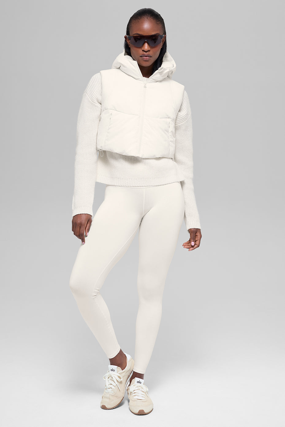Alo Yoga Fast Lane Puffer Vest - Ivory