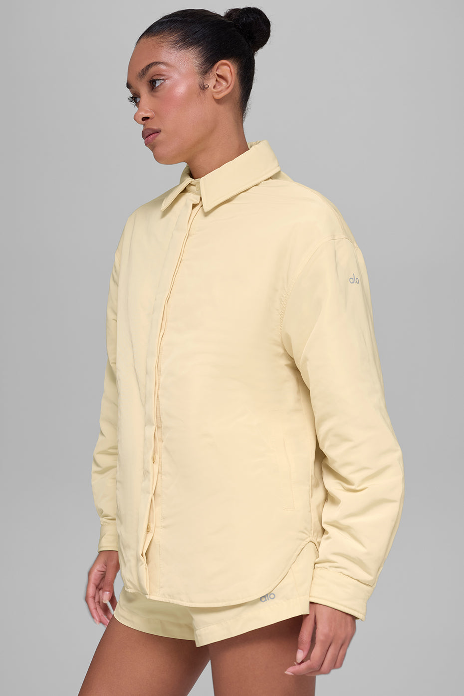 Alo Yoga Socialite Shacket - Candlelight Yellow