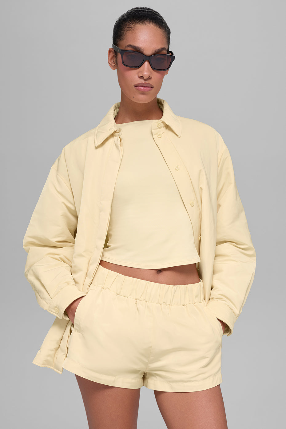 Alo Yoga Socialite Shacket - Candlelight Yellow