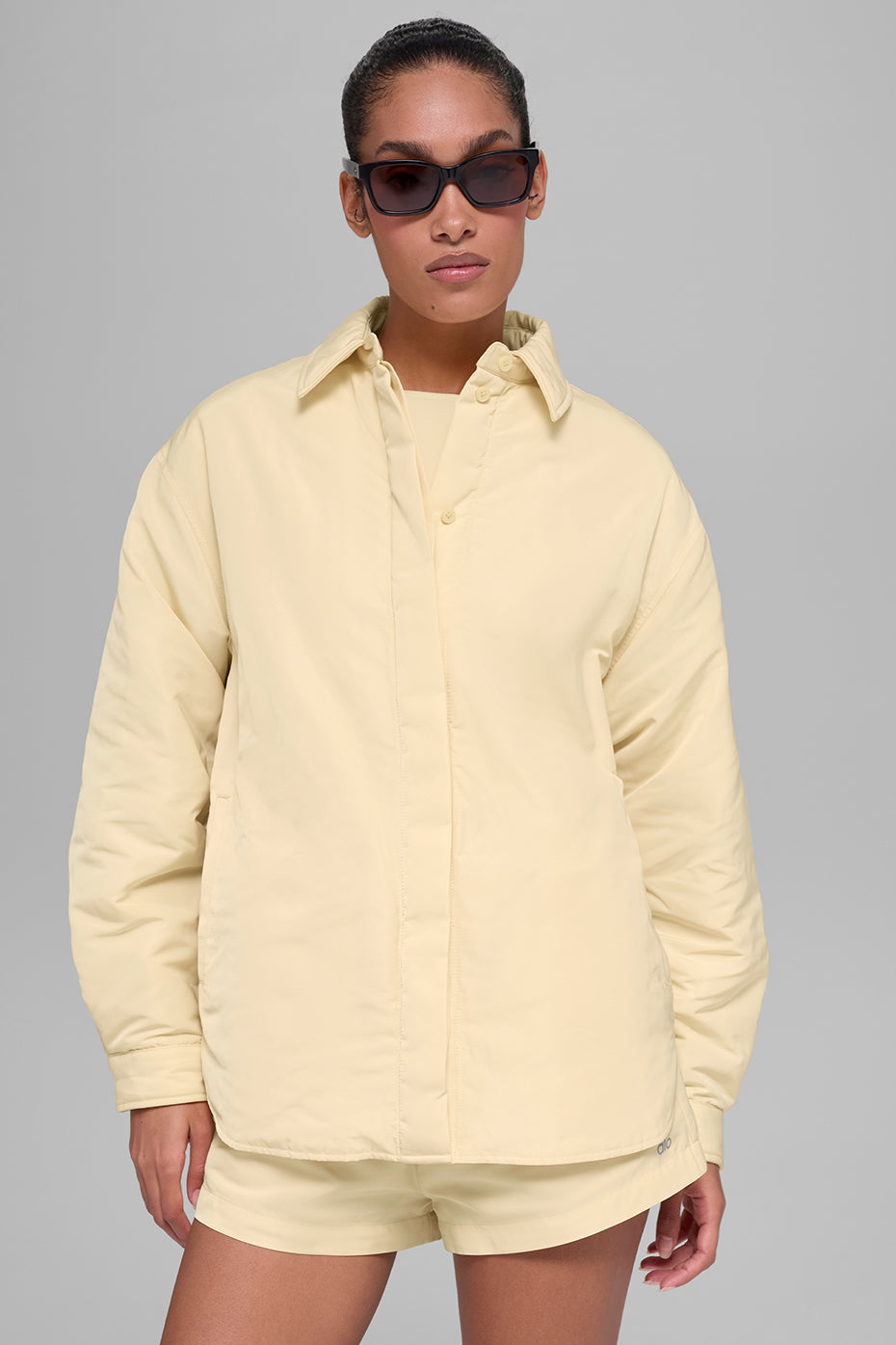 Alo Yoga Socialite Shacket - Candlelight Yellow