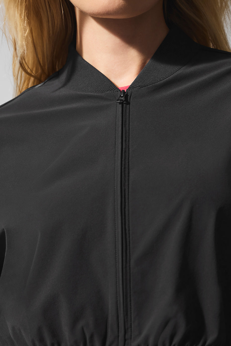 Alo Yoga Cropped Breezy Full-Zip Cover Up - Black