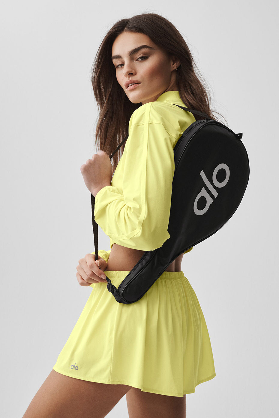Alo Yoga Cropped Breezy Full-Zip Cover Up - Sunshine