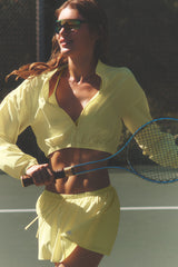 Alo Yoga Cropped Breezy Full-Zip Cover Up - Sunshine
