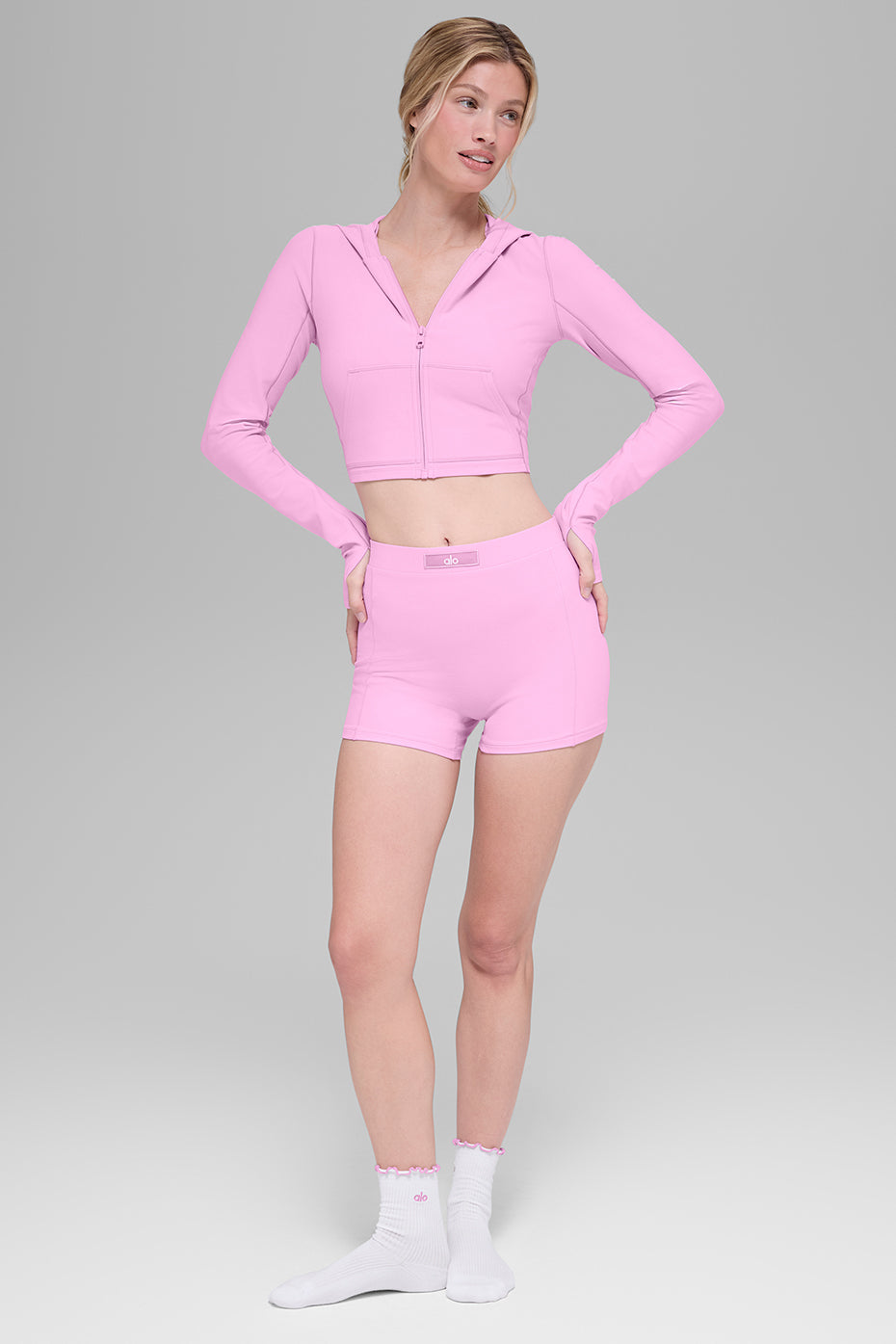 Alo Yoga Alosoft Sincere Fitted Jacket - Candy Heart Pink