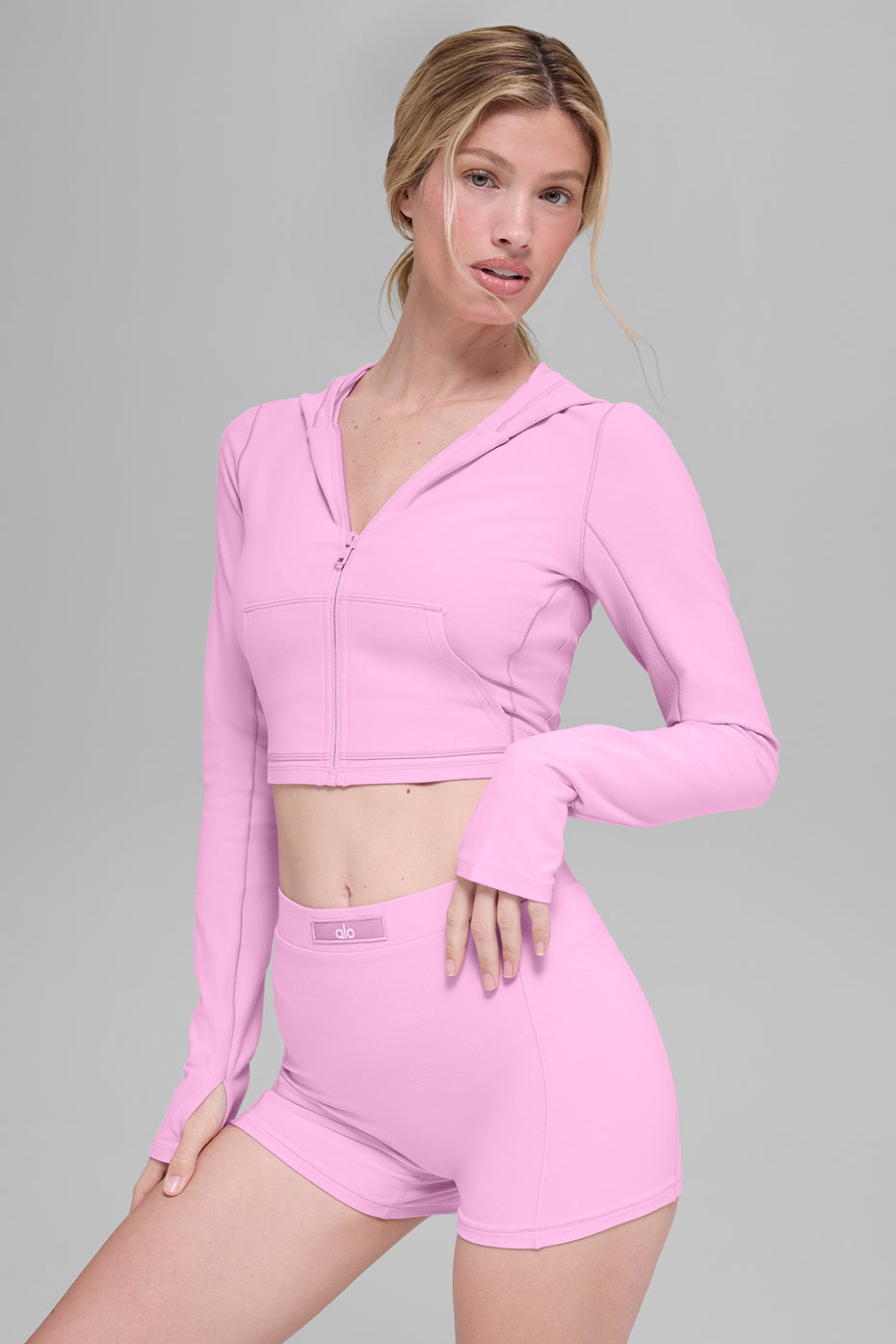 Alo Yoga Alosoft Sincere Fitted Jacket - Candy Heart Pink