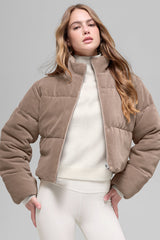 Alo Yoga Micro Corduroy Dreamy Puffer - Chai Latte