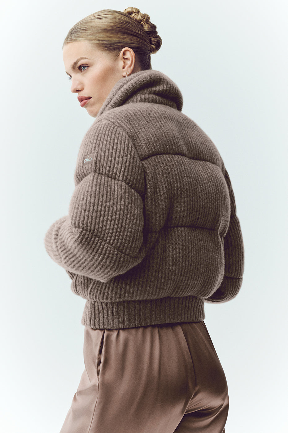 Alo Yoga Cashmere Northstar Sweater Puffer - Alpine Cocoa Heather