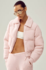 Alo Yoga Cashmere Northstar Sweater Puffer - Frosted Pink