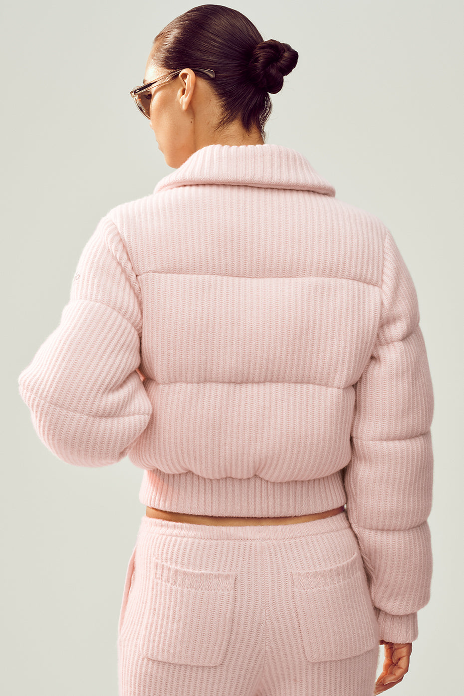 Alo Yoga Cashmere Northstar Sweater Puffer - Frosted Pink