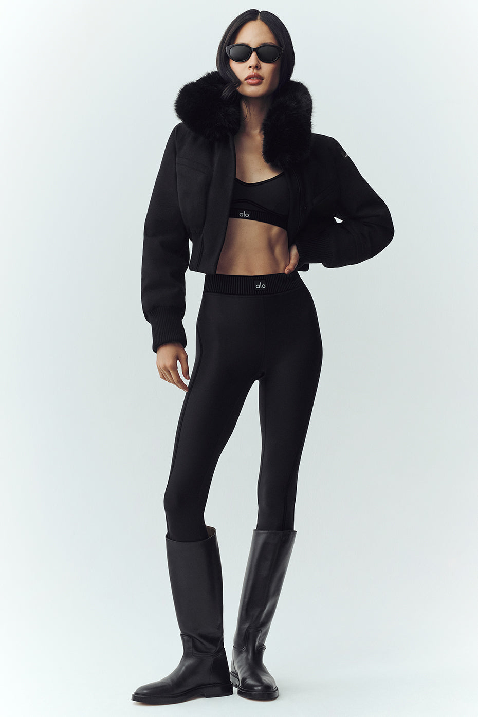 Alo Yoga Wool Blend Bunny Slope Jacket - Black