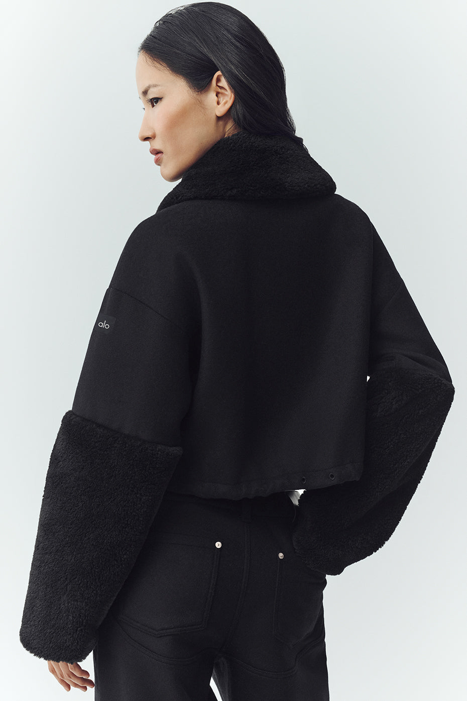Alo Yoga Wool Blend Nightfall Bomber - Black