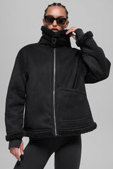 Alo Yoga Faux Shearling Grand Jacket - Black