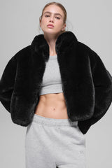 Alo Yoga Faux Fur Allure Jacket - Black