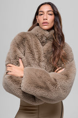 Alo Yoga Faux Fur Allure Jacket - Oat