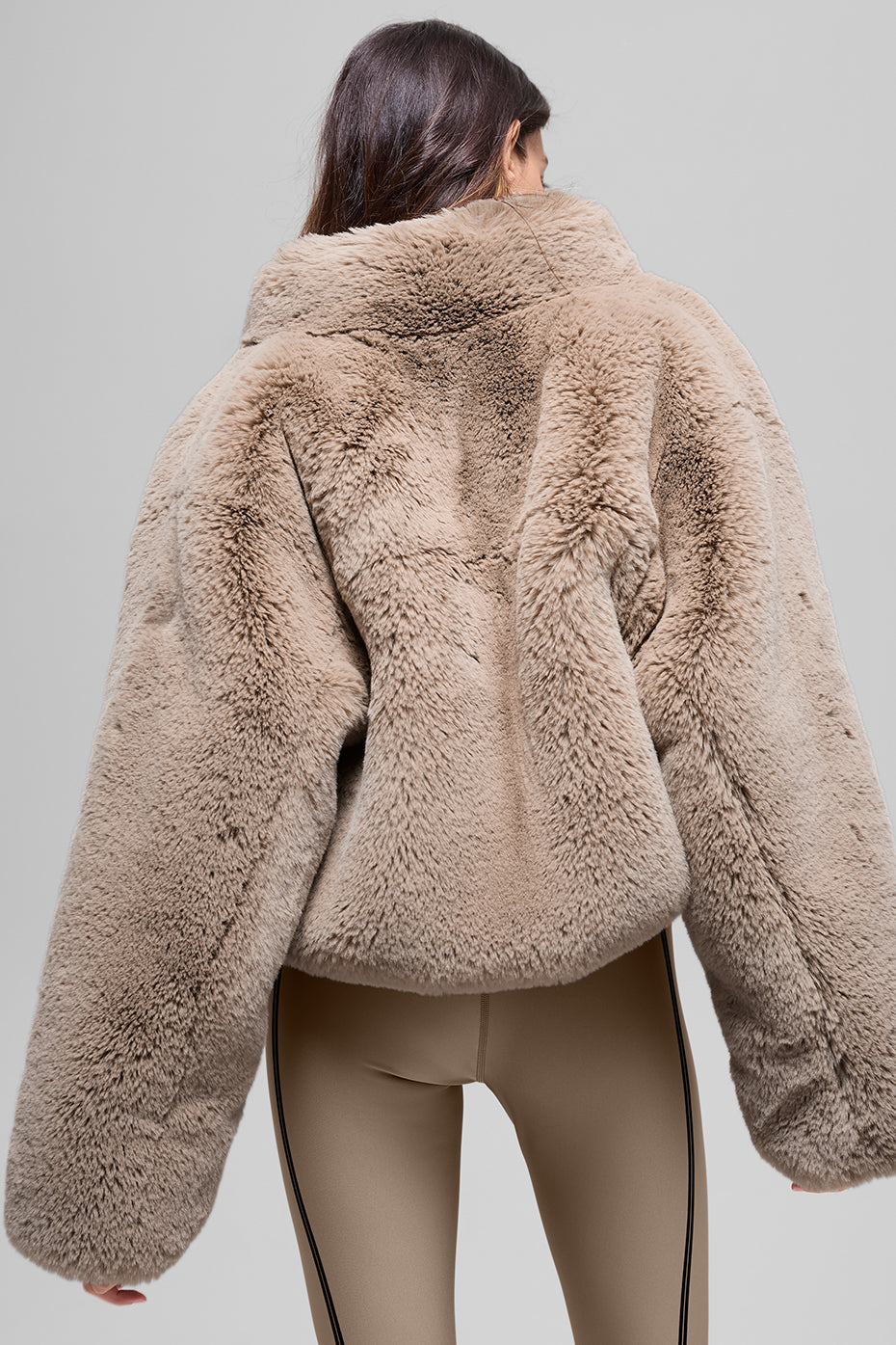 Alo Yoga Faux Fur Allure Jacket - Oat