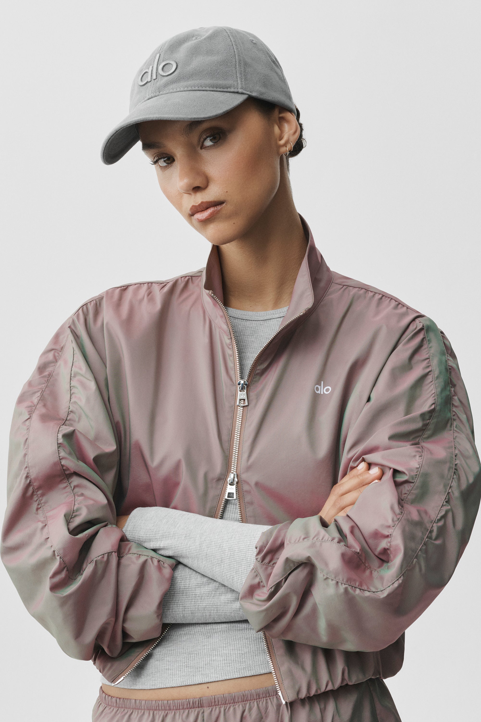 Alo Yoga Prismatic Jacket - Pink Moonlight