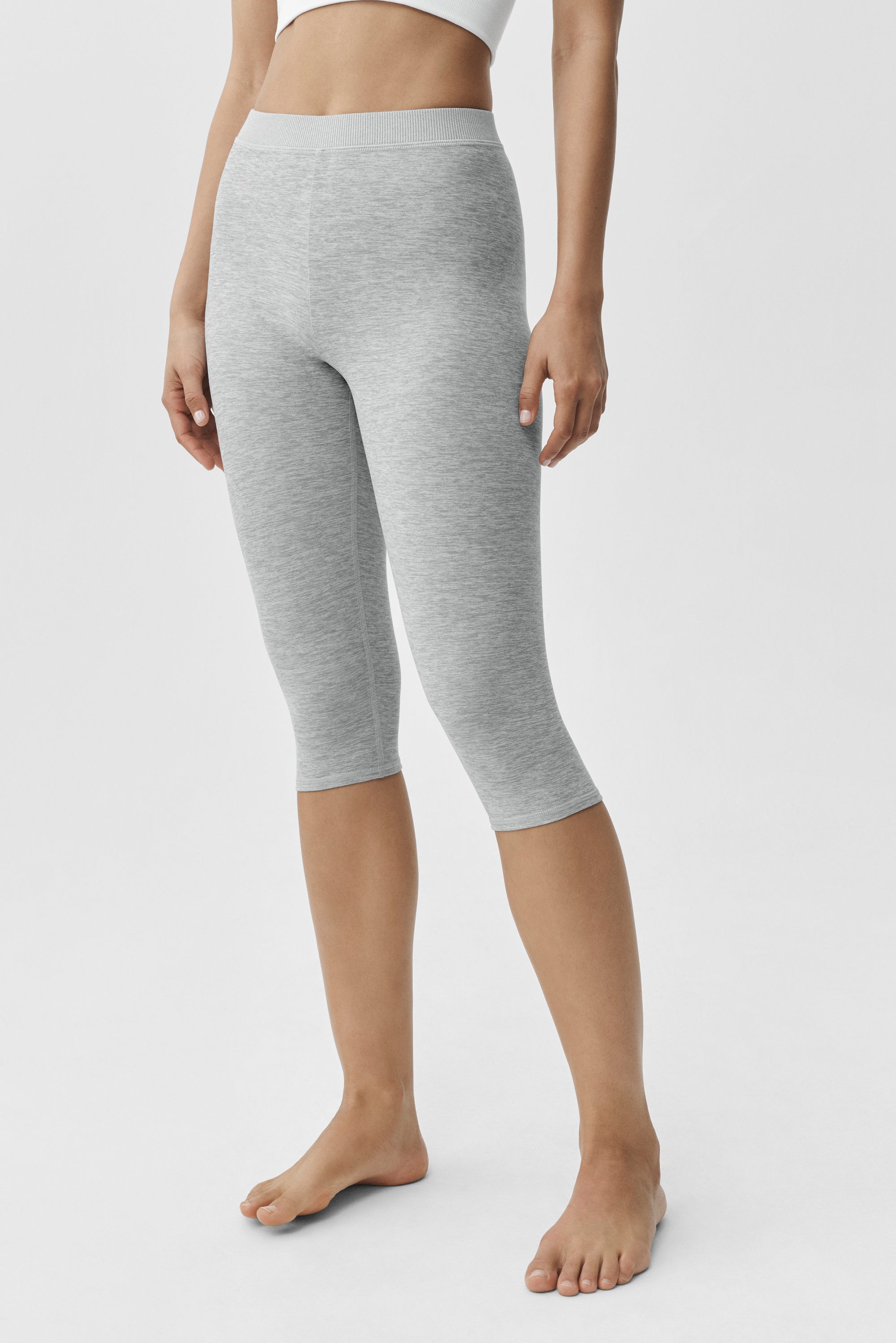 Alo Yoga Alosoft High-Waist Iconic 90's Capri - Vintage Athletic Heather