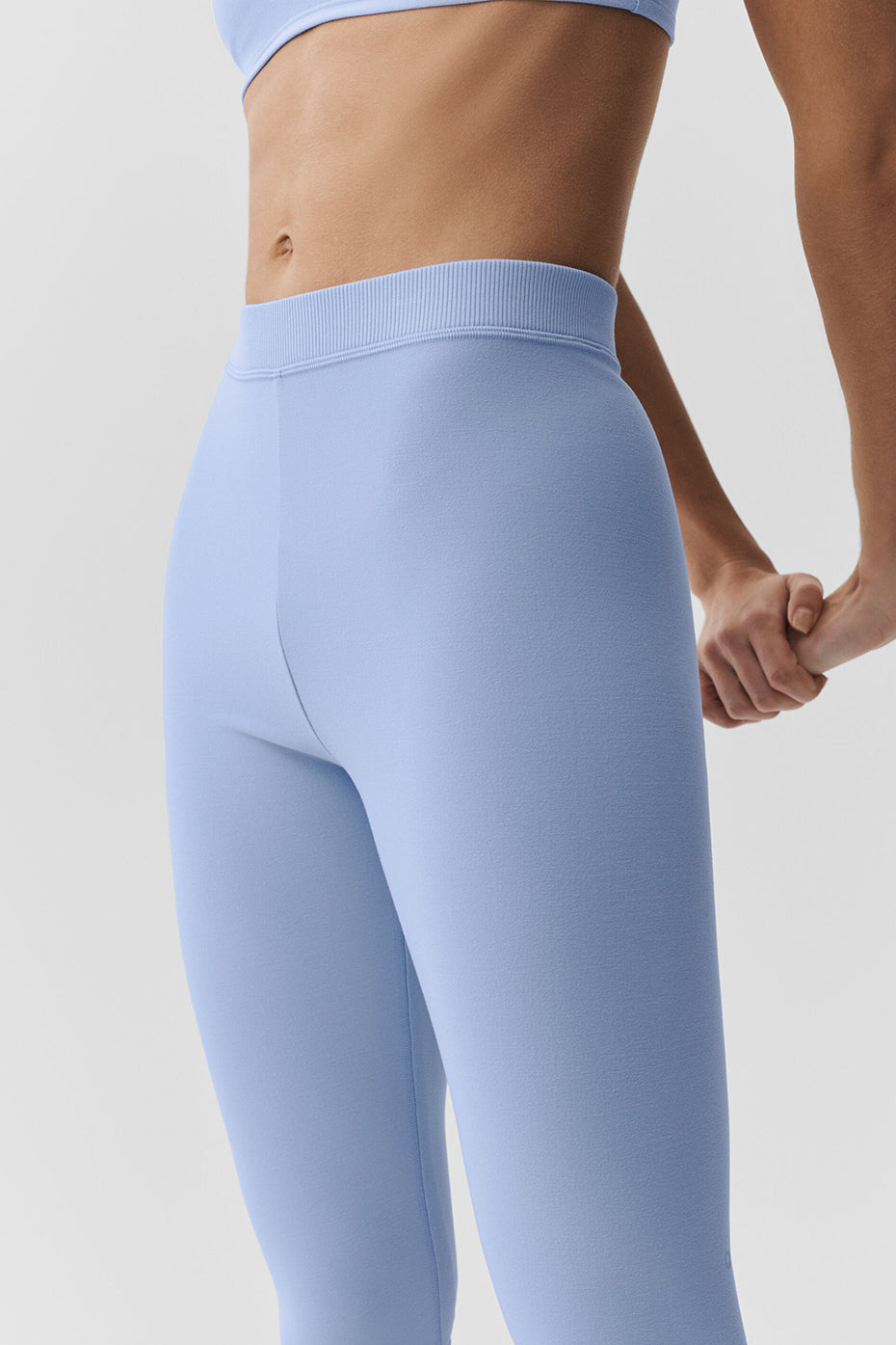 Alo Yoga Alosoft High-Waist Iconic 90's Capri - Light Provence Blue