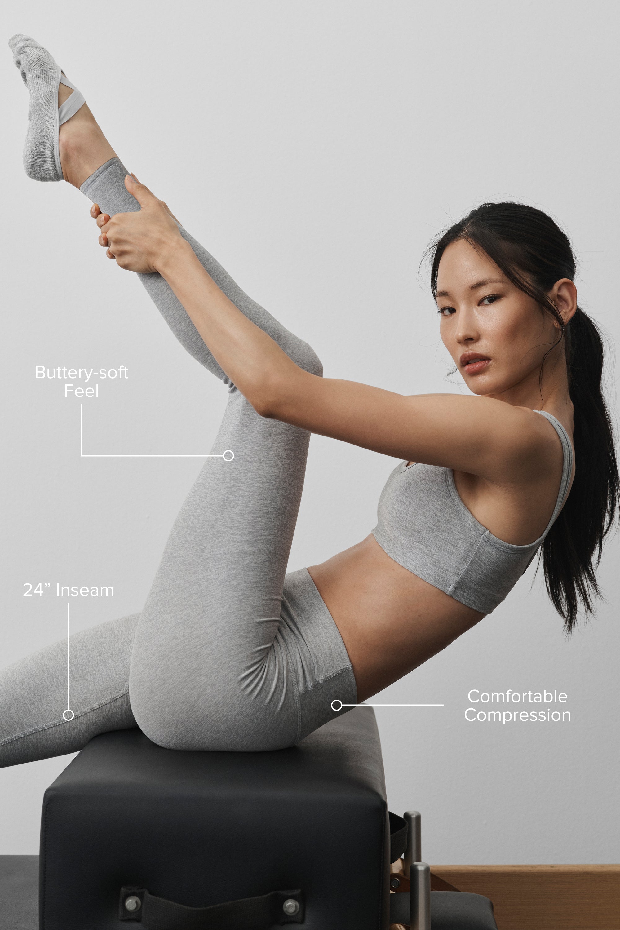 Alo Yoga Alosoft High-Waist 7/8 Highlight Legging - Vintage Athletic Heather