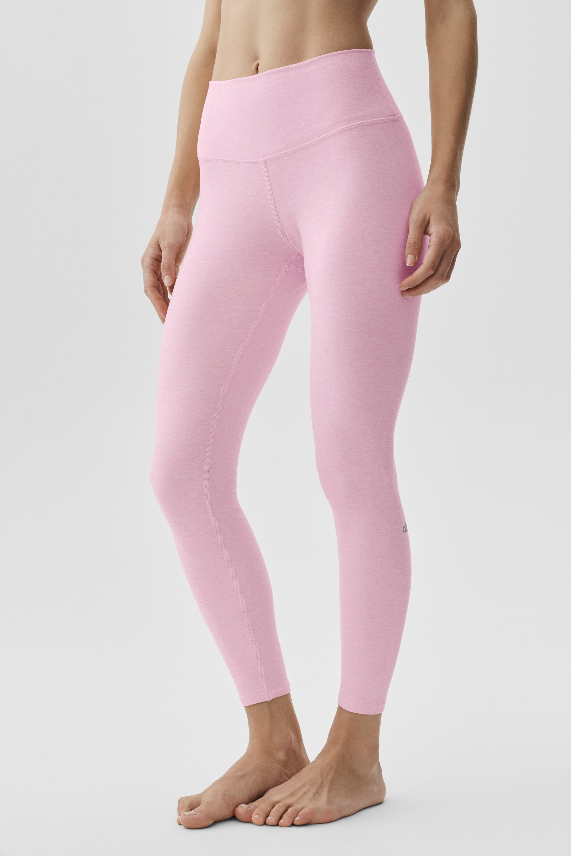 Alo Yoga Alosoft High-Waist 7/8 Highlight Legging - Pink Marshmallow Heather