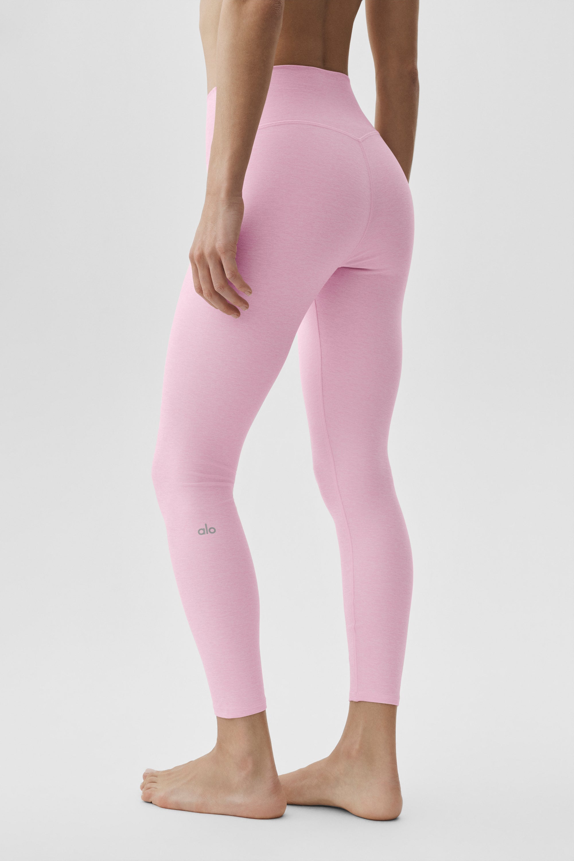 Alo Yoga Alosoft High-Waist 7/8 Highlight Legging - Pink Marshmallow Heather