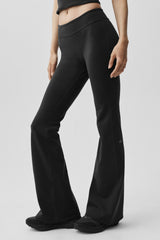 Alo Yoga Airbrush Low-Rise Flare Legging (Regular) - Black