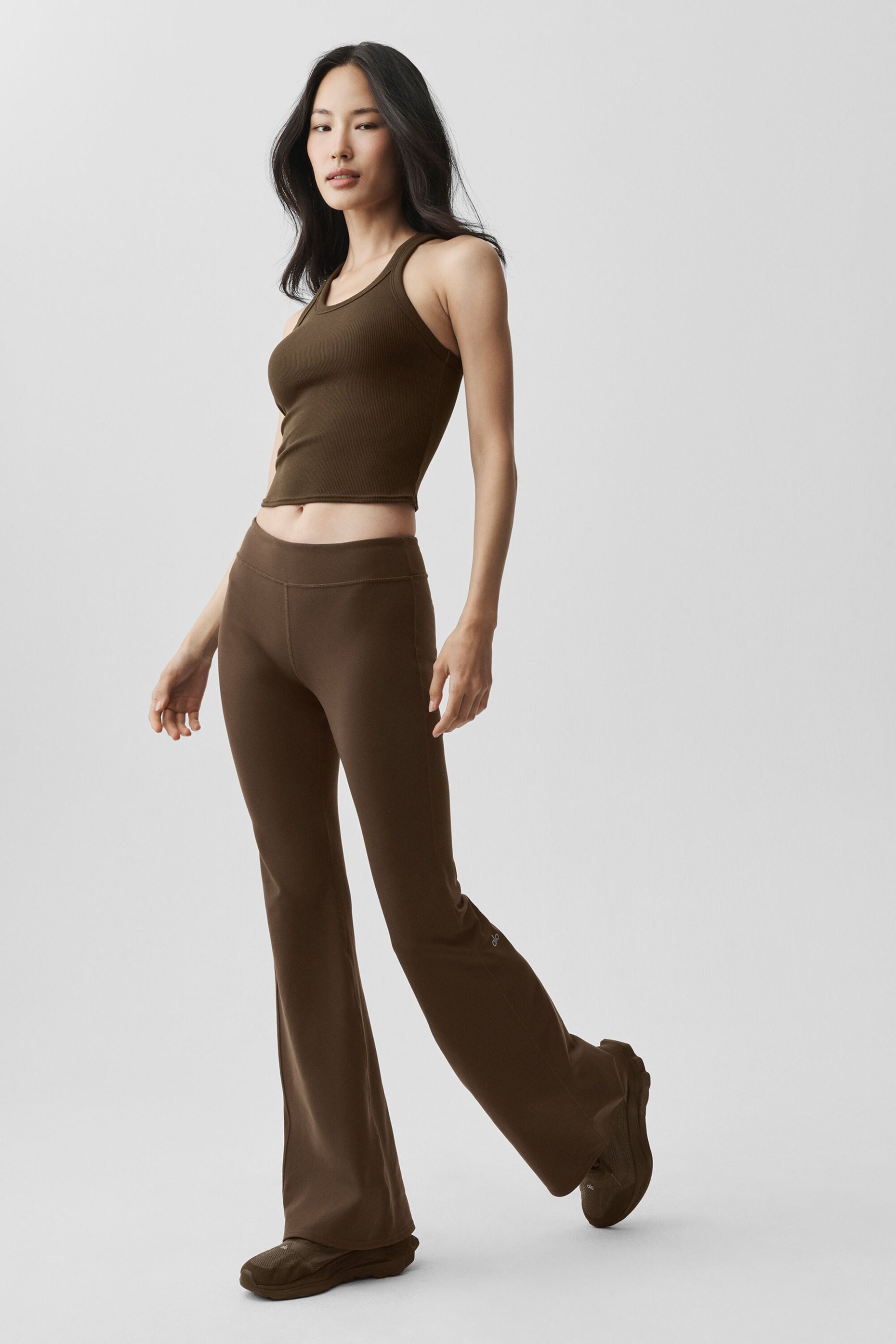 Alo Yoga Airbrush Low-Rise Flare Legging (Regular) - Espresso