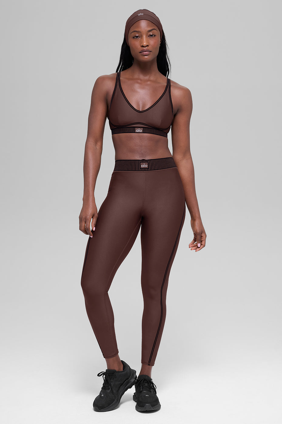 Alo Yoga Airlift High-Waist 7/8 Line Up Legging - Brownstone