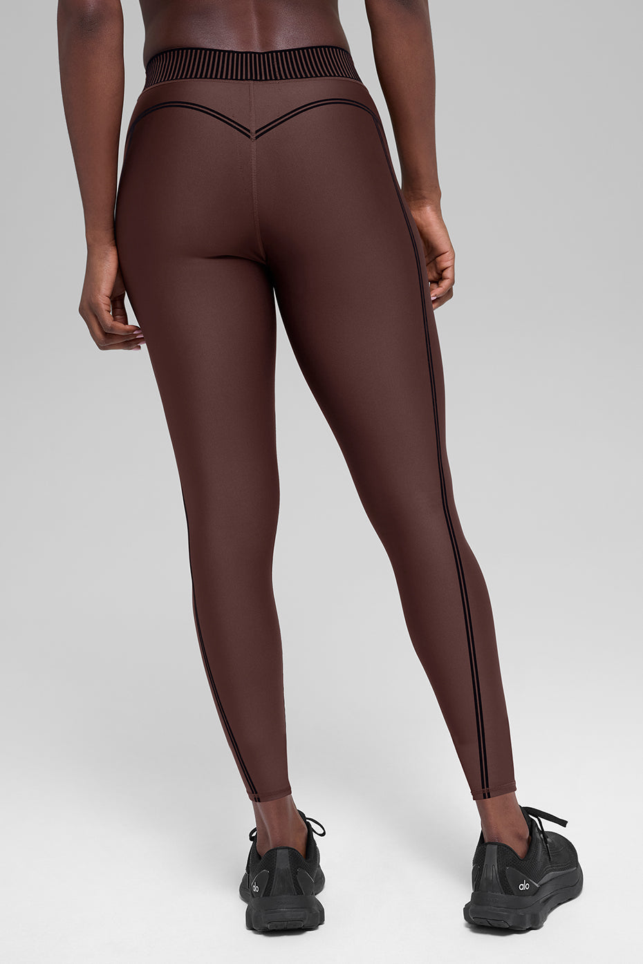 Alo Yoga Airlift High-Waist 7/8 Line Up Legging - Brownstone