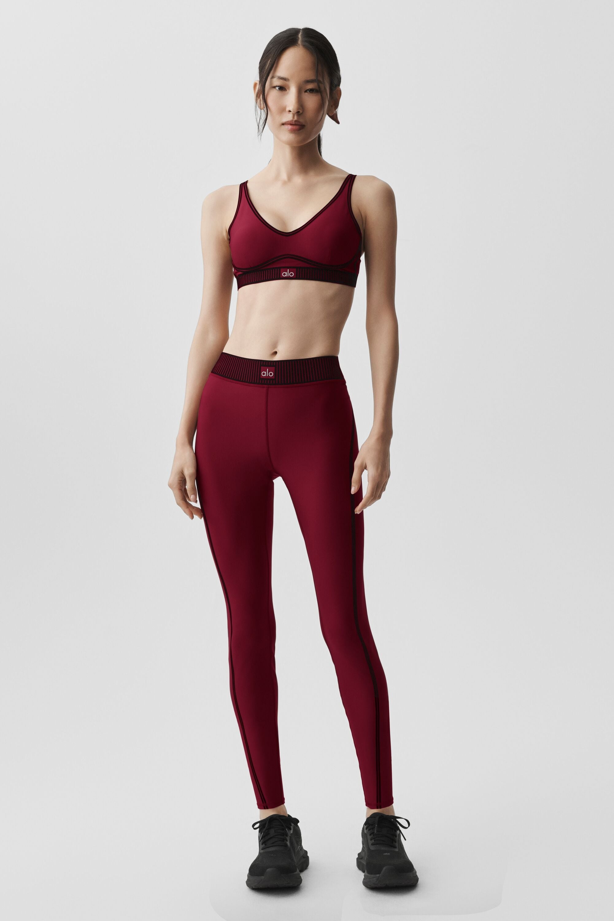Alo Yoga Airlift High-Waist 7/8 Line Up Legging - Summer Romance Red