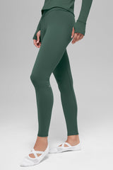 Alo Yoga Airbrush Winter Warm High-Waist Nocturne Legging - Clover Green