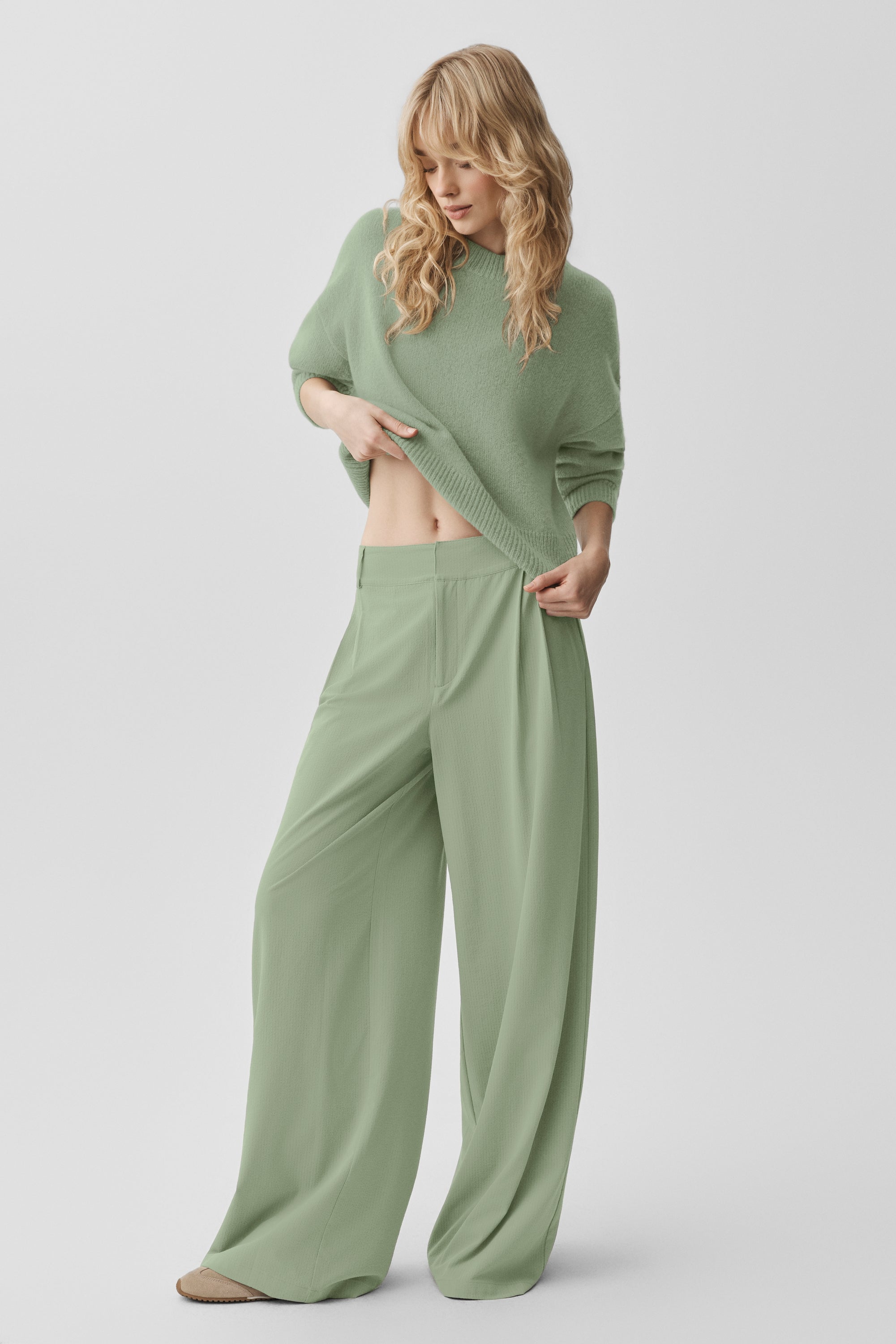 Alo Yoga High-Waist Dreamscape Trouser (Long) - Dune Grass