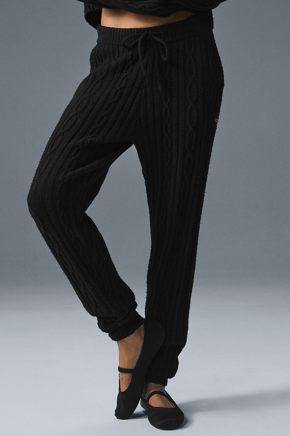 Alo Yoga Cable Knit Winter Bliss Pant - Black