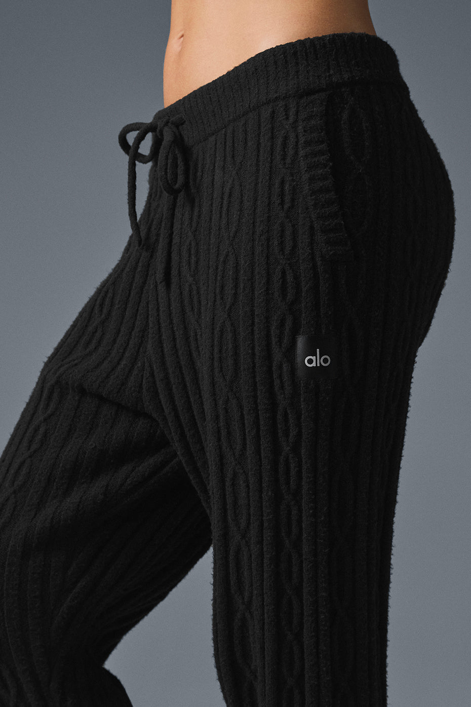 Alo Yoga Cable Knit Winter Bliss Pant - Black