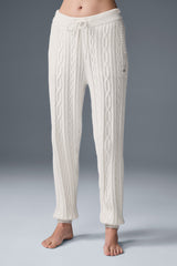 Alo Yoga Cable Knit Winter Bliss Pant - Ivory