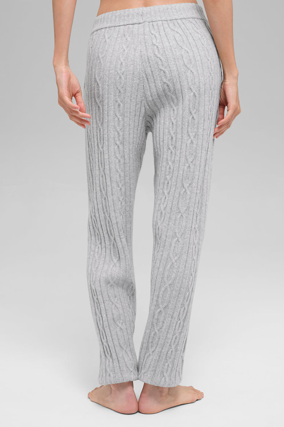 Alo Yoga Cable Knit Winter Bliss Pant - Athletic Heather Grey