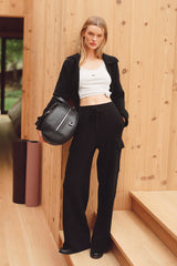 Alo Yoga Scholar Knit High-Waist Cargo Pant - Black