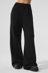 Alo Yoga Serenity Wide Leg Sweatpant - Black