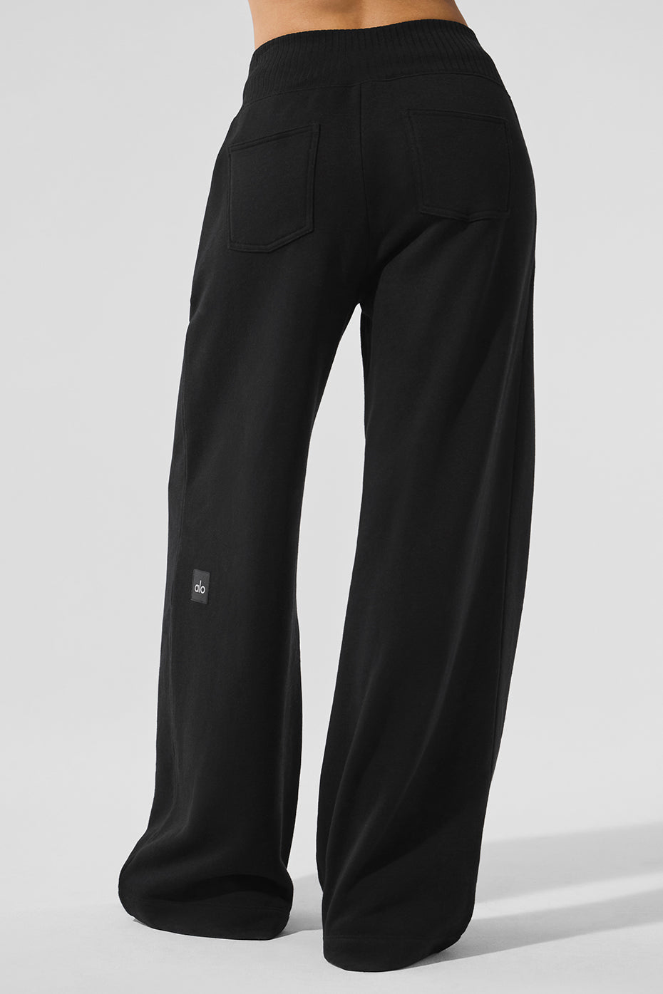 Alo Yoga Serenity Wide Leg Sweatpant - Black