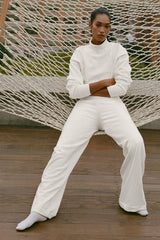 Alo Yoga Serenity Wide Leg Sweatpant - Ivory