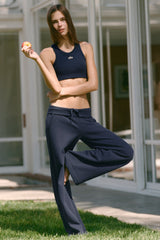Alo Yoga Serenity Wide Leg Sweatpant - Navy