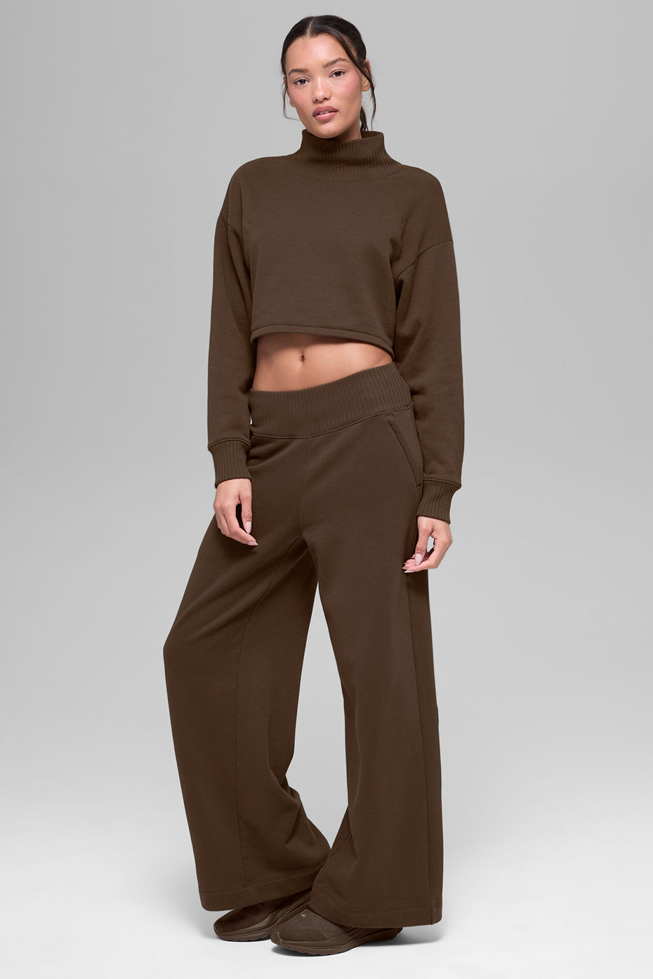 Alo Yoga Serenity Wide Leg Sweatpant - Espresso