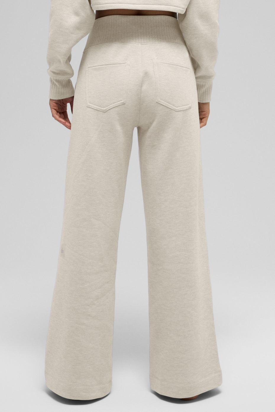 Alo Yoga Serenity Wide Leg Sweatpant - Oatmeal Heather