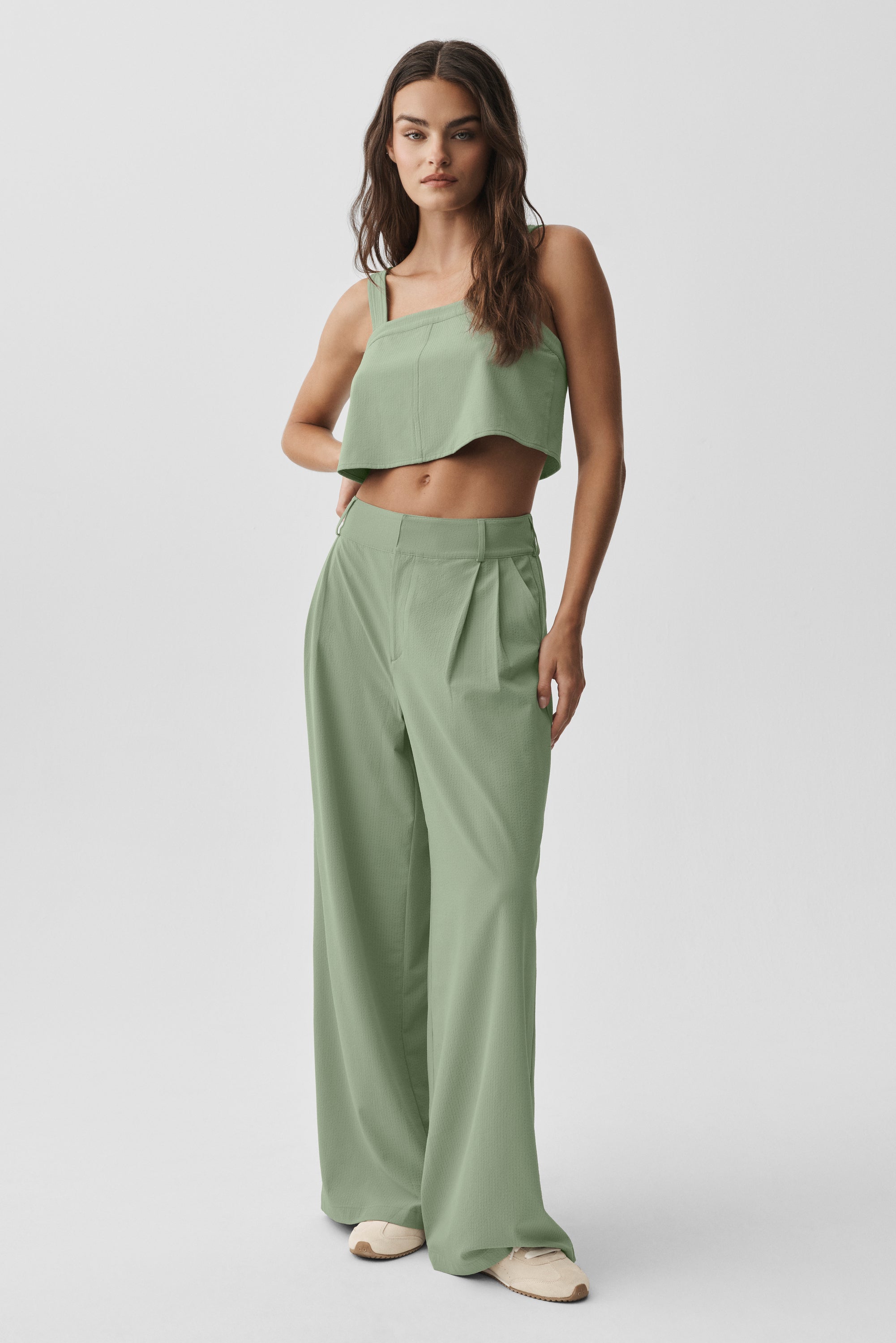 Alo Yoga High-Waist Dreamscape Trouser (Regular) - Dune Grass