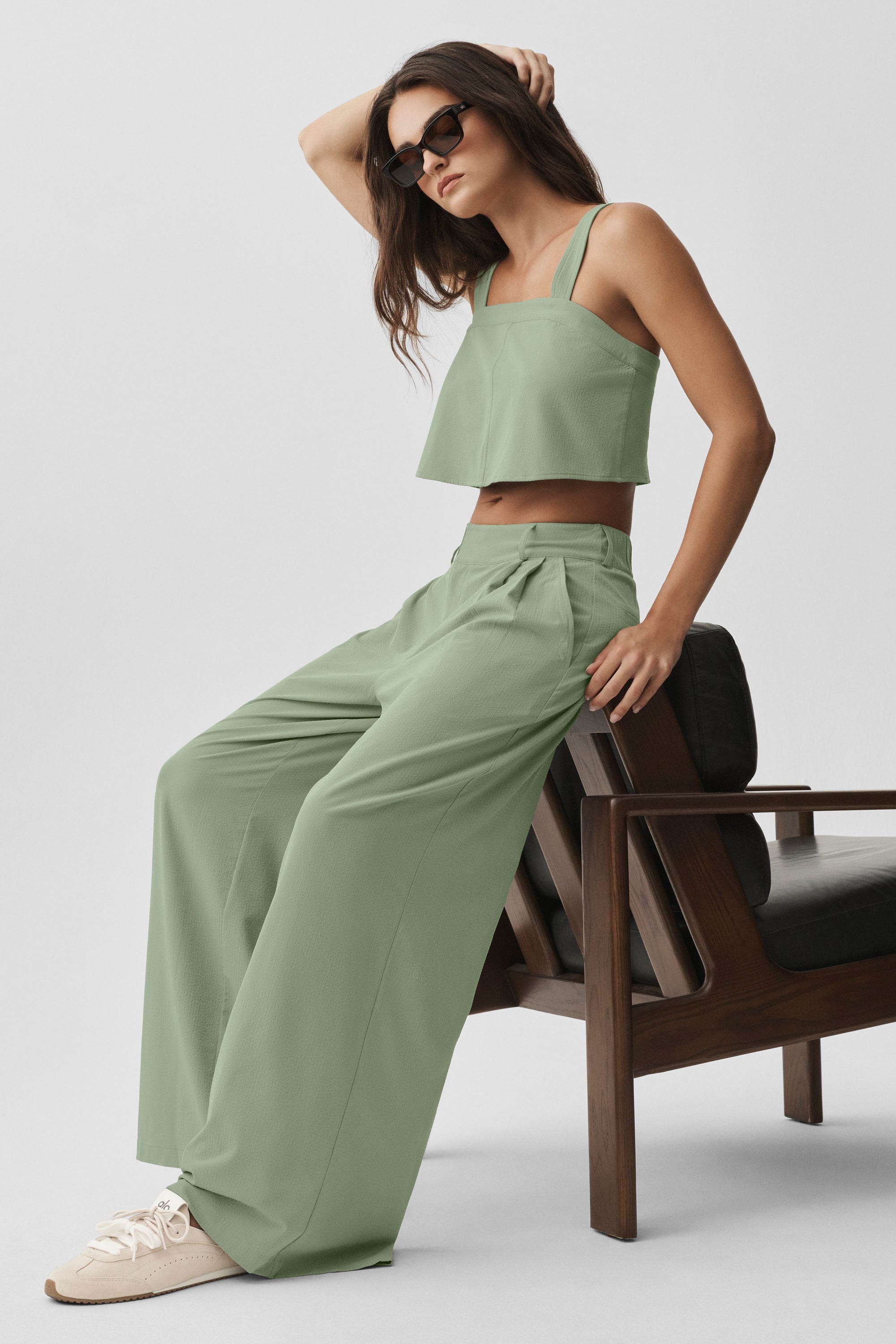 Alo Yoga High-Waist Dreamscape Trouser (Regular) - Dune Grass
