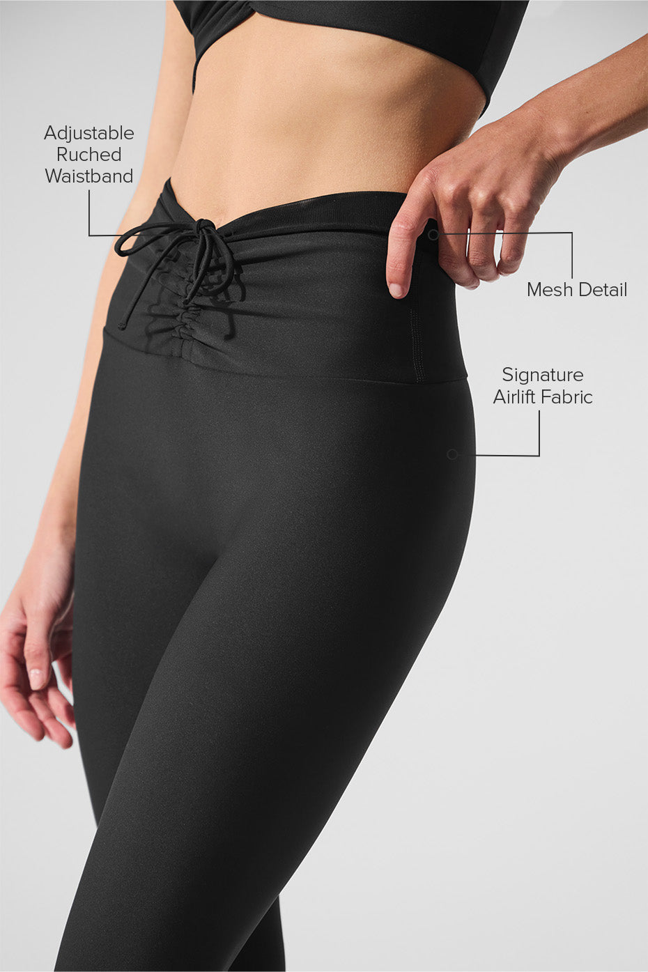 Alo Yoga Airlift Mesh High-Waist Divine Legging - Black