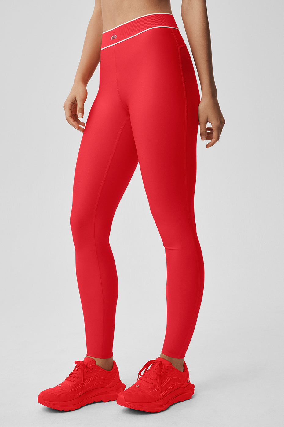 Alo Yoga Airlift High-Waist Alignment Legging - Bright Red/White
