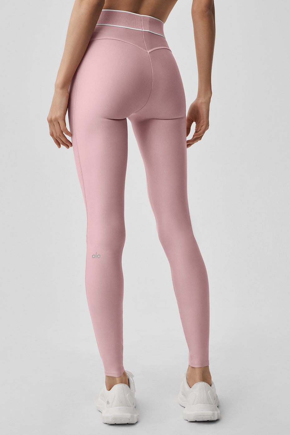 Alo Yoga Airlift High-Waist Alignment Legging - Vintage Pink/White